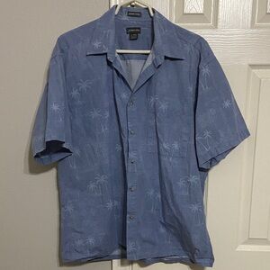 St. John's Bay Blue Palm Tree Shirt